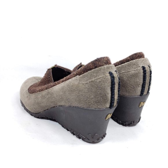 Merrell Tulip Grey Wedge Pump Heels Shoes Women's - Picture 6 of 7